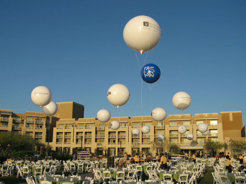 helium trade show advertising balloons in Las Vegas